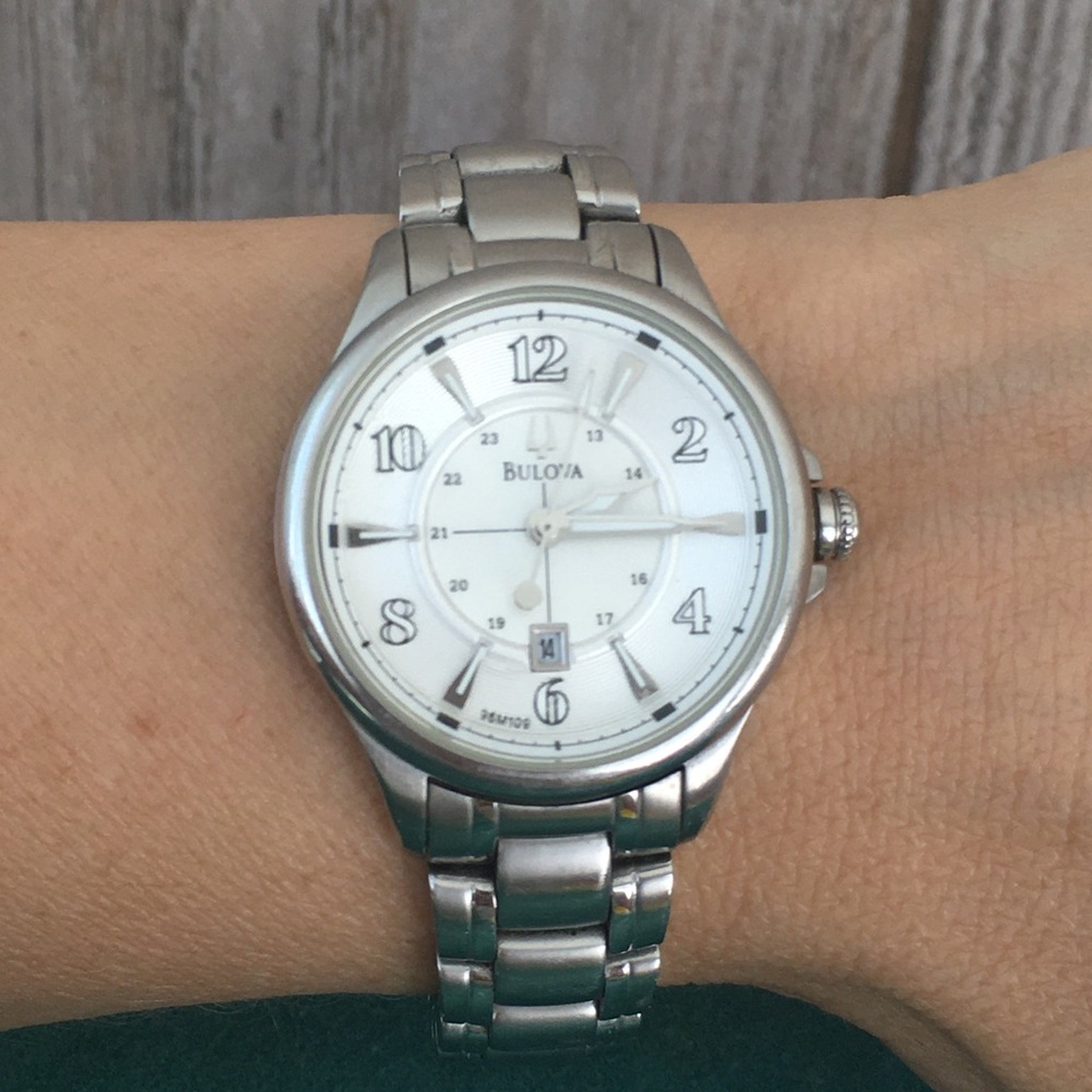 Bulova watch, stainless steel, women’s